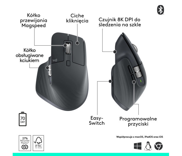 LOGITECH MX Master 3SE Grafit 910-007501 - 1365777 - zdjęcie 6